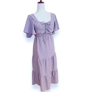 BloomChic, Sz 12/L, Lavender, Ruffle Trim Layered Dress - NWOT